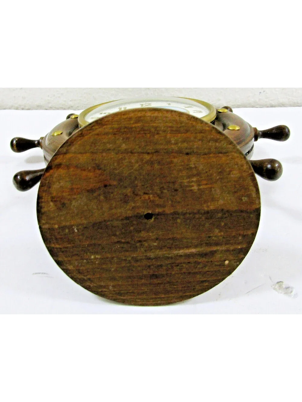 Vintage German Animated Mechanical Ship's Wheel Dutch Windmill Table Clock
